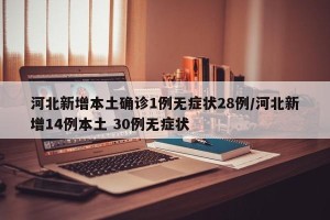 河北新增本土确诊1例无症状28例/河北新增14例本土 30例无症状
