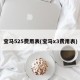 宝马525费用表(宝马x3费用表)