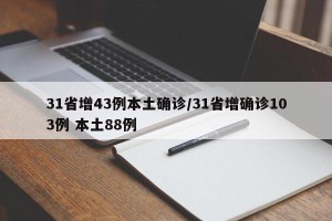 31省增43例本土确诊/31省增确诊103例 本土88例